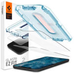 Spigen "Glas. tR SLIM EZ Fit" Apple iPhone 12/12 Pro tempered kijelzővédő fólia felhelyező kerettel (2db) (AGL01801)