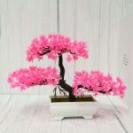 MCT Bonsai decorativ artificial in ghiveci, Roz, 29 cm, MCT-18K211R (MCT-18K211R)