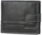 Giultieri Elegáns fekete kívül-belül kapcsos nyomott férfi bőr pénztárca Giultieri (scr 1021/t black)