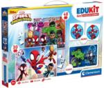 Clementoni Edukit: Spidey 4 în 1 colecție de jocuri - Clementoni (18295C) Joc de societate