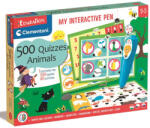 Clementoni Stilou interactiv cu 500 de quiz-uri cu animale pentru dezvoltarea abilităților - Clementoni (50226)