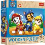 Trefl Puzzle din lemn pentru copii Trefl din 24 piese - Minunata echipa Patrula căţeluşilor (20265) Puzzle