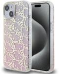 Hello Kitty IML Gradiens Elektrop Hello Kitty fej tok iPhone 15-höz - rózsaszín
