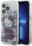 Hello Kitty iPhone 14 Pro Max fehér Hello Kitty IML Kitty On Bricks Graffiti tok