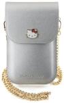 Hello Kitty Leather Metal Logo Chain bag - ezüst tok