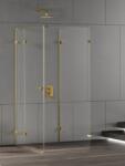 NEW TRENDY Eventa Gold Shine cabină de duș 100x90 cm dreptunghiular auriu luciu/sticlă transparentă EXK-4830 (EXK4830)