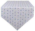 Clayre & Eef Asztali futó 50x160cm 100% pamut, Blue Rose Blooming