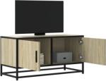vidaXL sonoma tölgyszínű szerelt fa és fém TV-szekrény 80x34, 5x40 cm (848825)