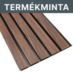 Decowall Termékminta: Essential falpanel: fa hatású lamella, HDF hátfalon - Dió+fekete (1413042P - Termékminta)