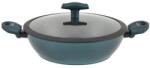Perfect Home Cratita joasa din Aluminiu cu Strat Antiderapant și Capac de Sticlă Sea Line 28 cm, pentru Inducție