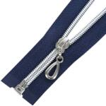  Cipzár ezüst színű spirállal RT10, 55 cm nyitható #5D0 S autolock több színben - Sötétkék 330