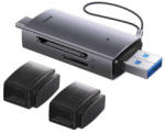 Baseus Cititor de carduri de memorie SD/TF din seria Baseus Lite, USB + USB-C (gri) (6932172608200)