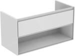 Ideal Standard Fürdőszobaszekrény mosdó alá Ideal Standard Connect Air 100x51, 7x44 cm fehér fényes / világosszürke matt kombinációban E0828KN (E0828KN)