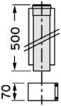 Vaillant 80/125 ALU hosszabbító cső 50 cm (303602) (303602)