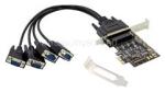 Conceptronic Bővítőkártya - EMRICK11B (PCIe x1 to 4x DB9 (RS-232)) (EMRICK12B) (EMRICK12B)