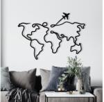 Asir Fali dekoráció 60x42 cm térkép fém 279ENZ1229 (AS1960)