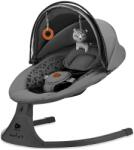KinderKraft - Детска люлка 2в1 LUMI с мелодия, 4xAAA, тъмно сива (AG0570)