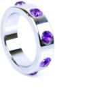 1Sexy Метален пенис пръстен Purple Diamonds 4, 5 см