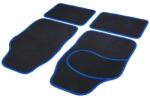 Carguard Univerzális textil autószőnyeg szett , 64 x 44 cm / 44 x 29 cm , fekete, kék, 55834A