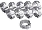  EXTOL csőbilincs klt. 10db, roppantós, rozsdamentes acél, állítható, 17, 8 - 21, 0 mm, 1/2″-os légtömlőhöz: 8865146 (8865178)