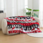  Patura microplus de Craciun SNOWY FOREST gri Dimensiune: 150 x 200 cm Patura