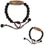  Bratara Agata Dzi - Energie Autentica Tibetana - Diametru 58 mm - 1 Buc