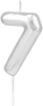 PartyPal Számgyertya ezüst 6cm 7-es (LUFI725502)