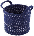 Altom Coș rotund din bumbac Altom Dark blue, 22 x18 cm, diam. 22 cm