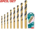 TOTAL Set 8 burghie, Total, HSS, 2x49-8x117 mm, Multicolor Burghiu