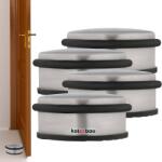 KOTARBAU Opritor de ușă de sine stătător argintie 4 cm set de 4 buc (ZSY0887)