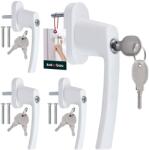 KOTARBAU mâner fereastră cu cheie aluminiu alb set de 4 buc (ZSY2581)