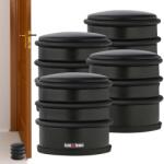 KOTARBAU Opritor de ușă de sine stătător negru 7 cm set de 4 buc (ZSY0886)