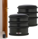 KOTARBAU Opritor de ușă de sine stătător negru 7 cm set de 2 buc (ZSY0880)