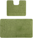 Ethnic Set 2 Covorase Baie Model Ethnic 2510, Marimi 50 x 80 40 x 50 cm, Verde, Antiderapant, Antialergic, Polipropilena (ETHNIC 2510 GREEN 50x80) Covor baie