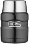 Thermos Thermos, Termosz ételekhez összerakható kanállal és bögrével, fémszürke, 470 ml