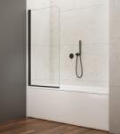 SAPHO Aqualine, VILMA kádparaván 600x1400 mm, fekete, átlátszó üveg, AQ6014B (AQ6014B)