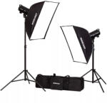 Godox MS300II-V Dupla Vakuszett tárgy fotókhoz Mikrosat 60x90cm Clicks Softboxal (2 x 300Ws)