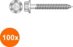 Tecfi Set 100 x Surub Autofiletant Cap Hexagonal Otel Zincat-6.3x60 (COR-100xT.AA0106060S)