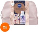 Nivea Set 2 x Caseta Cadou Femei Nivea Sculpted Skin, Ser Fata Cellular Expert Lift 50 ml, Apa Micelara Ten Sensibil 400 ml si Geanta