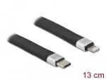 Delock FPC lapos csík kábel USB Type-C - Lightning iPhone , iPad és iPod készülékhez 13 cm (86941)