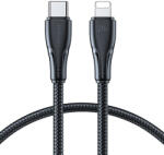 JOYROOM USB C - Lightning 20 W-os Surpass sorozatú kábel a gyors töltéshez és adatátvitelhez 1, 2 m fekete (S-CL020A11)
