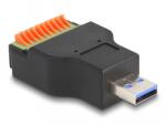 Delock USB 3.2 Gen 1 A-típusú apa - Terminal Block Adapter lenyomó gombbal (66238) - dellaprint