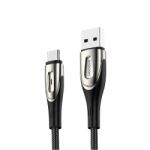 JOYROOM Sharp sorozatú gyorstöltő kábel USB-A - USB-C 3A 1, 2 m fekete (S-M411)