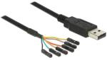 Delock Cable USB male > TTL 6 pin pin header female separate 1.8 m (5 V) (83786)