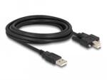 Delock Kábel USB 2.0 A-Típusú dugó - B-Típusú dugó csavarokkal ellátott 3 m (87215) - dellaprint