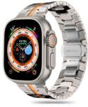Tech-Protect TP1987 Tech-Protect Stainless Line Apple Watch 6 / 7 / 8 / 9 / 10 / SE / ULTRA 1 / 2 (44/45/46/49mm) fém óraszíj, Narancs-Titán színű (TP1987)