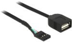 Delock USB kábel tűfejes anya > USB 2.0 A-típusú anya 40 cm (83825)