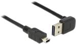 Delock Kábel EASY-USB 2.0-s A típusú csatlakozódugó, ívelt felfelé / lefelé > USB 2.0-s Mini-B-típus (83543)