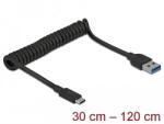 Delock USB 3.1 Gen 2 csavart kábel A-típusú apa - C-típusú apa csatlakozóval (85349)