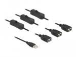 Delock USB A-típusú kábel apa 3 db. USB A-típusú anya kapcsolóval ellátott, 1 m (86804) - dellaprint